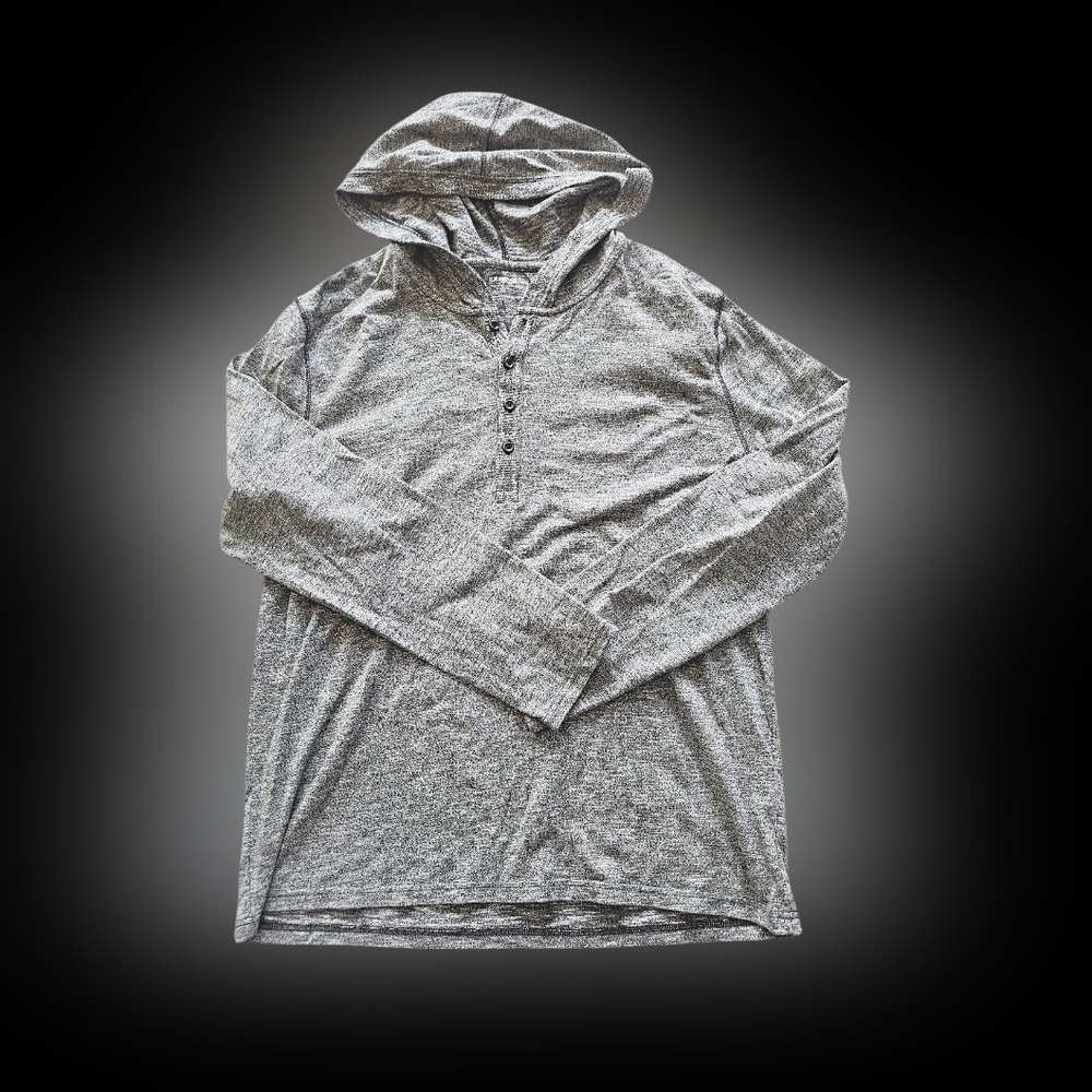 Express Gray Hooded Sweatshirt Lightweight Comfort - Picture 2 of 5